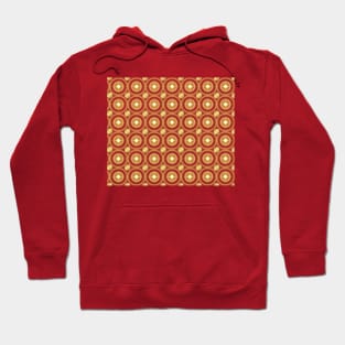 Gold circles seamless pattern Hoodie